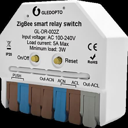 Gledopto ZigBee 3.0 Smart Switch Modul mit Strommessung | 230V | 5A / GL-DR-002Z