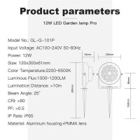Gledopto RGBCCT Spot Strahler Gartenstrahler ZigBee 3.0 Pro Farbwechsel Farbtemperatur 12W IP65