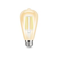Gledopto ST64 E27 Leuchtmittel ZigBee3.0 Pro Serie CCT Farbtemperatur Flimament Bulb 7W ( Amber Braunglas )