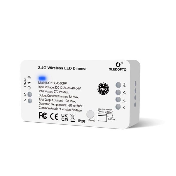 Gledopto LED Controller ZigBee 3.0 Pro Steuergerät Controller Dimmer 1-Kanal Einfarbig